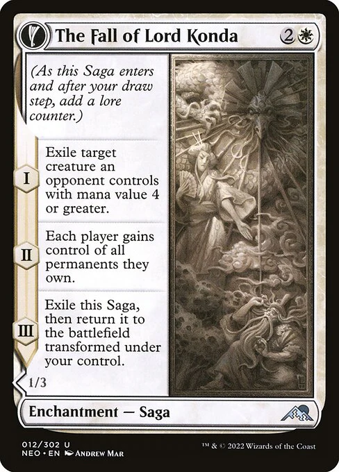 The Fall of Lord Konda // Fragment of Konda (12) (Foil) - Kamigawa: Neon Dynasty