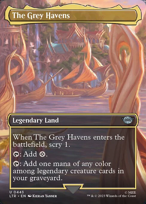 The Grey Havens (443) - BORDERLESS - FULL ART - The Lord of the Rings: Tales of Middle-earth