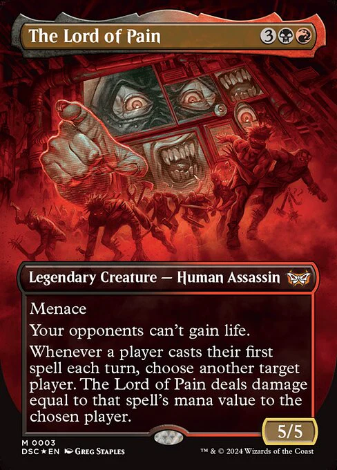The Lord of Pain (3) - BORDERLESS (Foil) - Duskmourn: House of Horror Commander
