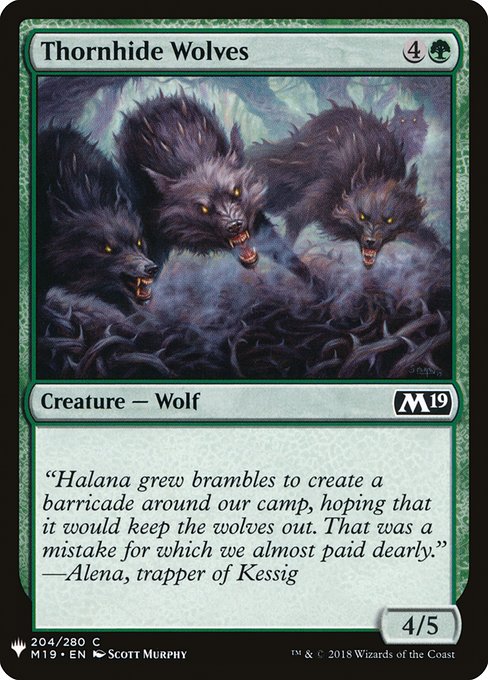 Thornhide Wolves (M19-204) - The List