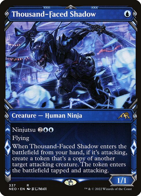 Thousand-Faced Shadow (337) - SHOWCASE (Foil) - Kamigawa: Neon Dynasty