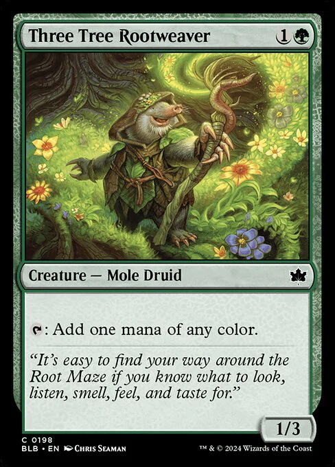 Three Tree Rootweaver (198) (Foil) - Bloomburrow