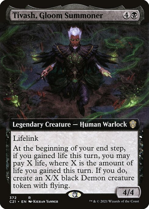 Tivash, Gloom Summoner (372) - EXTENDED ART - Commander 2021