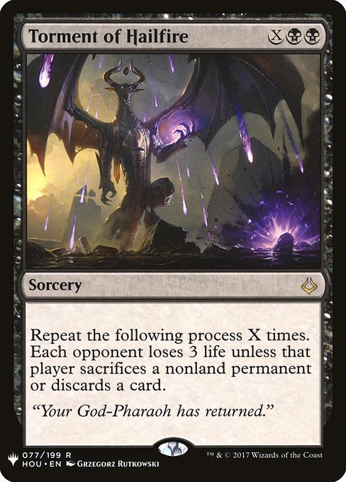 Torment of Hailfire (HOU-77) - The List