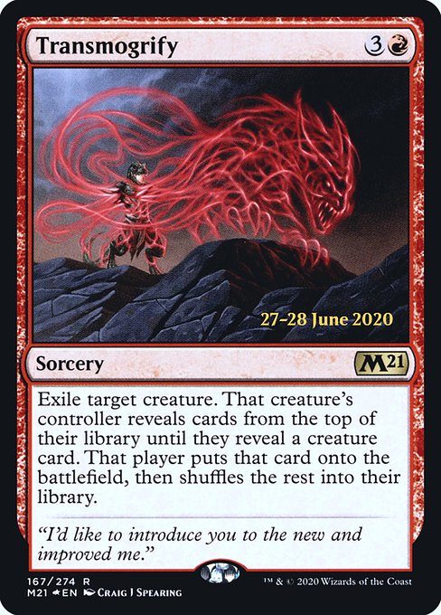 Transmogrify (167s) (Foil) - Core Set 2021 Promos