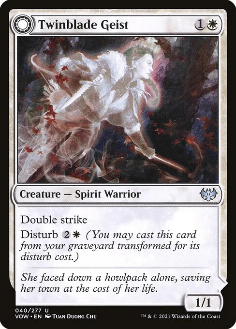 Twinblade Geist // Twinblade Invocation (40) (Foil) - Innistrad: Crimson Vow