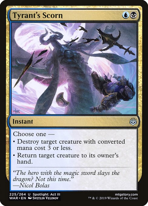 Tyrant's Scorn (225) (Foil) - War of the Spark