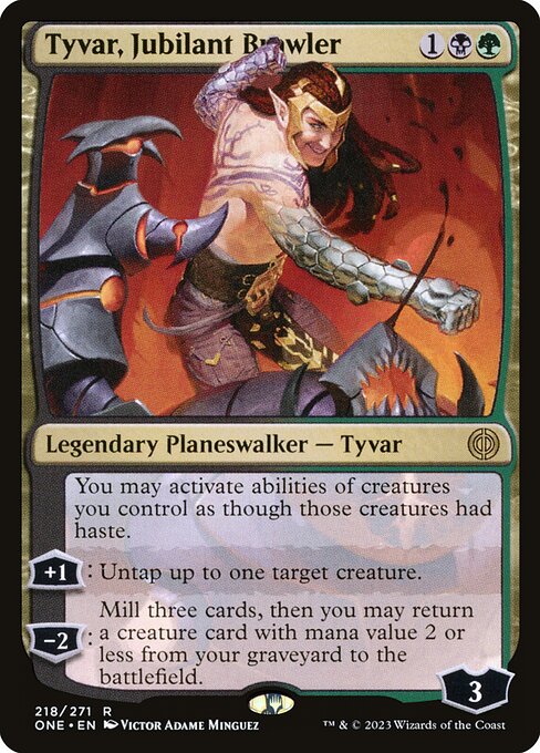 Tyvar, Jubilant Brawler (218) - Phyrexia: All Will Be One