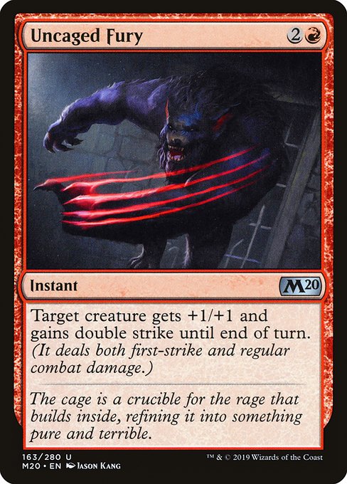 Uncaged Fury (163) (Foil) - Core Set 2020