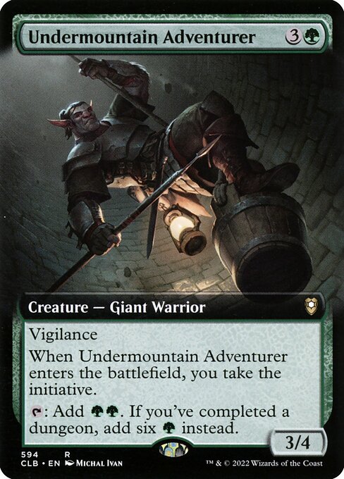 Undermountain Adventurer (594) - EXTENDED ART (Foil) - Commander Legends: Battle for Baldur's Gate