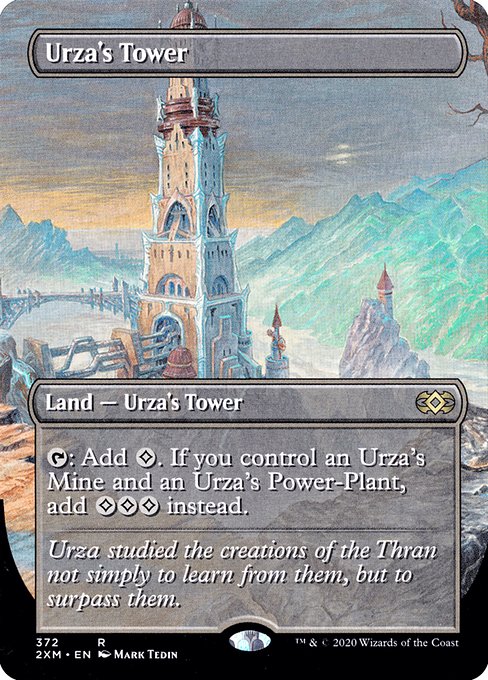 Urza's Tower (372) - BORDERLESS - FULL ART - Double Masters