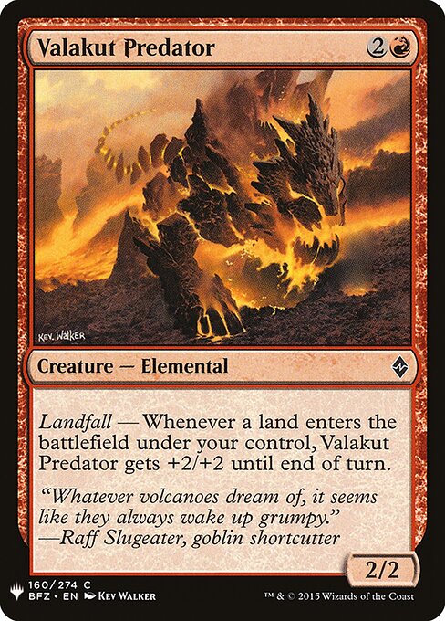 Valakut Predator (BFZ-160) - The List