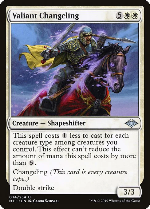 Valiant Changeling (34) (Foil) - Modern Horizons