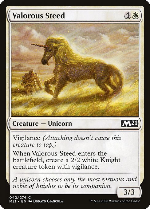 Valorous Steed (42) (Foil) - Core Set 2021