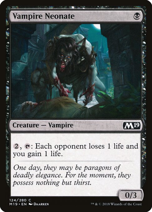 Vampire Neonate (124) (Foil) - Core Set 2019