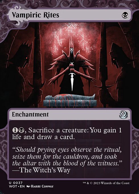 Vampiric Rites (37) - BORDERLESS (Foil) - Wilds of Eldraine: Enchanting Tales
