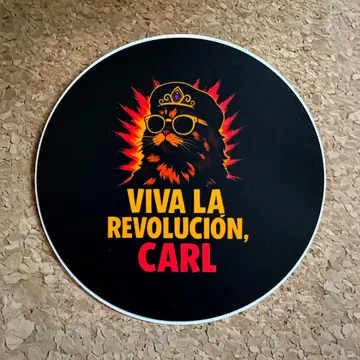 Viva La Revolucion Carl Vinyl Sticker