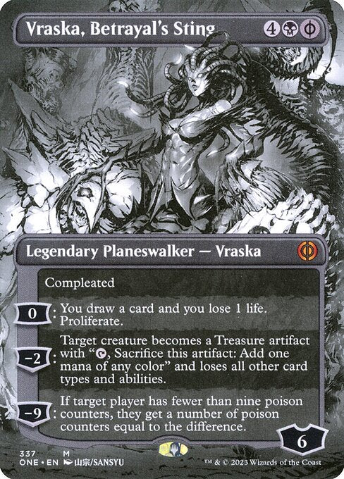 Vraska, Betrayal's Sting (337) - BORDERLESS (Foil) - Phyrexia: All Will Be One