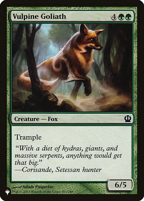 Vulpine Goliath (THS-183) - The List