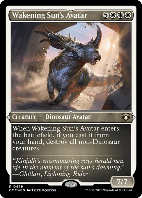 Wakening Sun's Avatar (476) (Etched) - Commander Masters