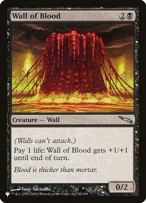 Wall of Blood (MRD-82) - The List