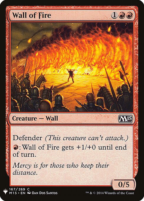 Wall of Fire (M15-167) - The List