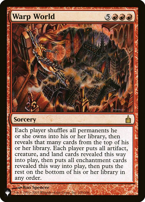 Warp World (RAV-150) - The List