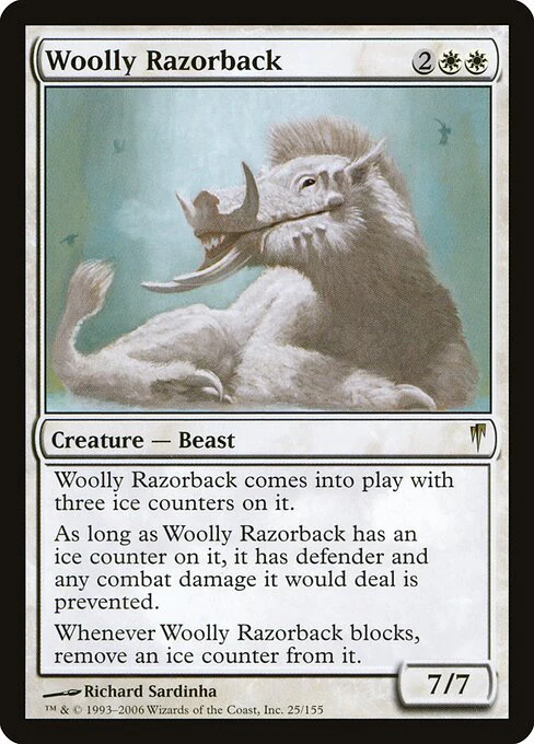 Woolly Razorback (25) (Foil) - Coldsnap