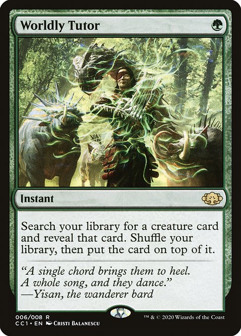 Worldly Tutor (6) (Foil) - Commander Collection: Green