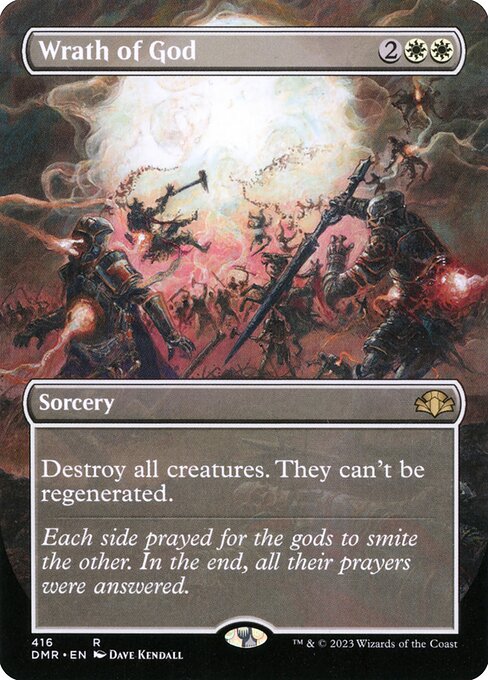 Wrath of God (416) - BORDERLESS - FULL ART - Dominaria Remastered