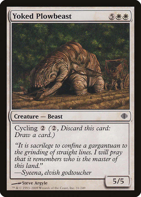 Yoked Plowbeast (31) (Foil) - Shards of Alara