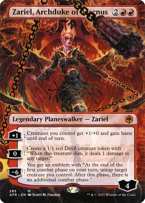 Zariel, Archduke of Avernus (285) - BORDERLESS - FULL ART - Adventures in the Forgotten Realms