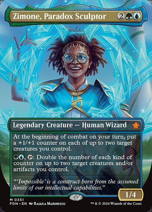 Zimone, Paradox Sculptor (351) - BORDERLESS (Foil) - Foundations