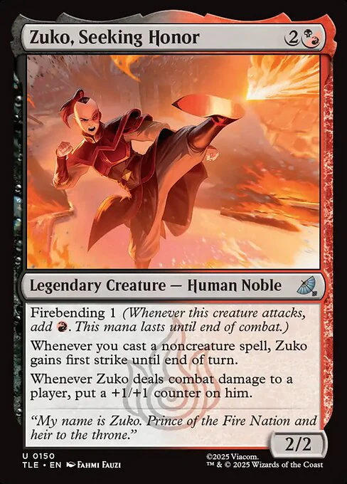 Zuko, Seeking Honor (150) (Foil) - Avatar: The Last Airbender Eternal